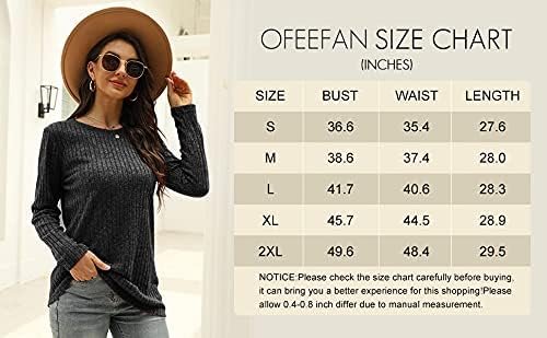 4186NVOG3_L._AC Long Sleeve Shirts for Women Lightweight Crew Neck Casual Tunic Tops