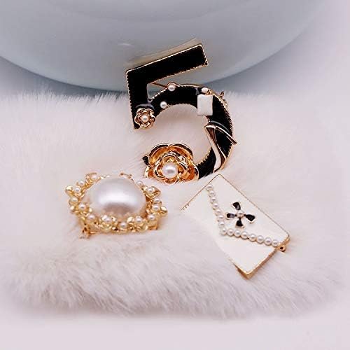 41mOoFFoavL._AC Celebrity Designer Jewelry Brooch Pins,Brooches with Imitation Pearl for Women Fashion