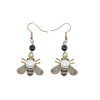 Honey Bee Brooches Crystal Insect Themed Bee Brooch Animal Fashion Shell Pearl Brooch Pin Gold Tone