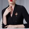 Flamingos Wild Animal Brooch Lapel Pin Women's Rhinestone Crystal Graceful Enamel Bird Brooch Brooch Pin for Women Girls Fashion Dress Hat Bag Suit Tie Wedding Accessories Jewelry Gift for Women Girls