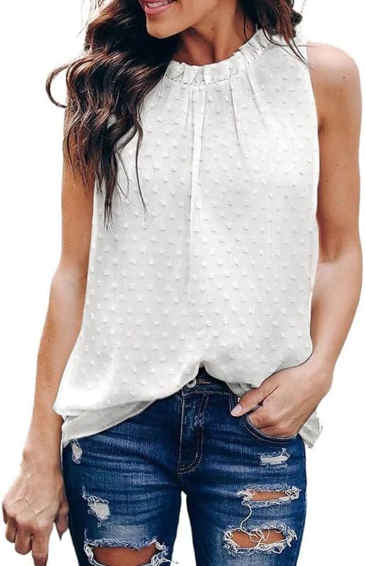 519qmFHMTtL._AC_8c953a8d-d32a-498f-81d2-342d04fd3006 Womens Casual Sleeveless Shirts Halter Neck Leopard Print Tank Top and Blouses