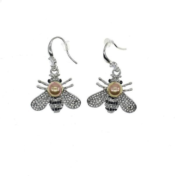 51IBUm1RzJL._AC_SL1000 Honey Bee Brooches Crystal Insect Themed Bee Brooch Animal Fashion Shell Pearl Brooch Pin Gold Tone