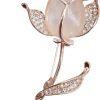 Lavender flower brooch crystal rhinestone tulip brooch elegant accessories jewelry women brooches and pins fashion jewelry wedding flowers lapel pin