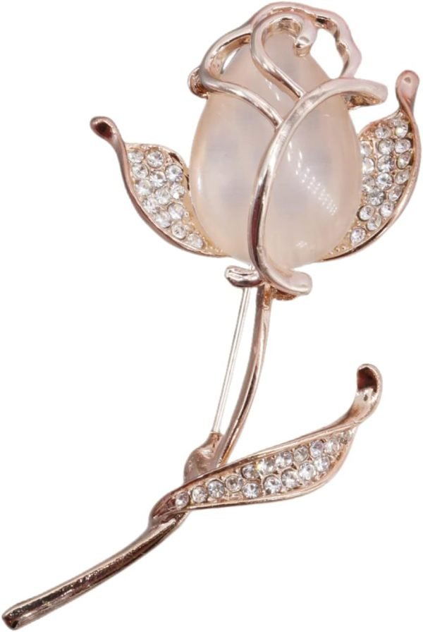 Lavender flower brooch crystal rhinestone tulip brooch elegant accessories jewelry women brooches and pins fashion jewelry wedding flowers lapel pin