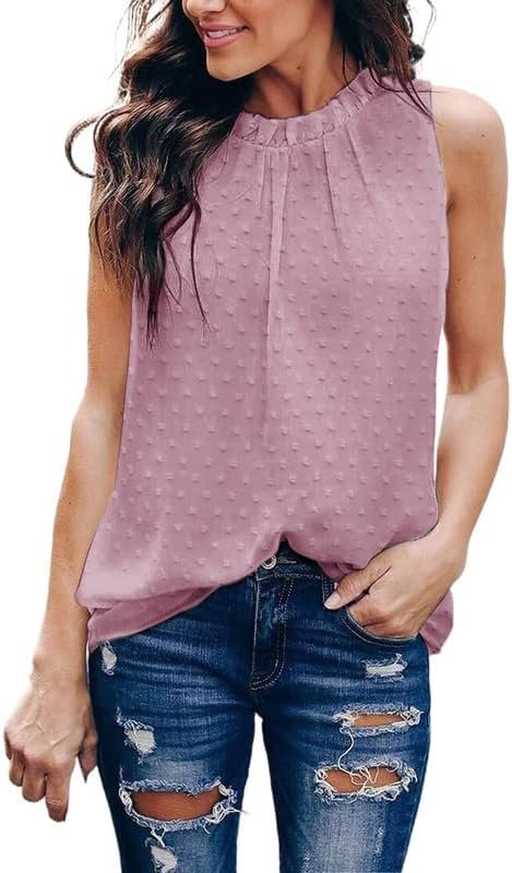 51ZCoQpLe8L._AC_3a30d44b-7bea-4d94-b92e-f6b5fa516013 Womens Casual Sleeveless Shirts Halter Neck Leopard Print Tank Top and Blouses
