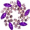 Colorful Rhinestone Crystal Sunflower Brooch Pin for Women Dress Hat Decoration