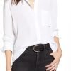 Women Button Down Shirts with Pockets Long Sleeve Office Blouses Casual Business Tops Slim Fit Chiffon Shirts S-XXL