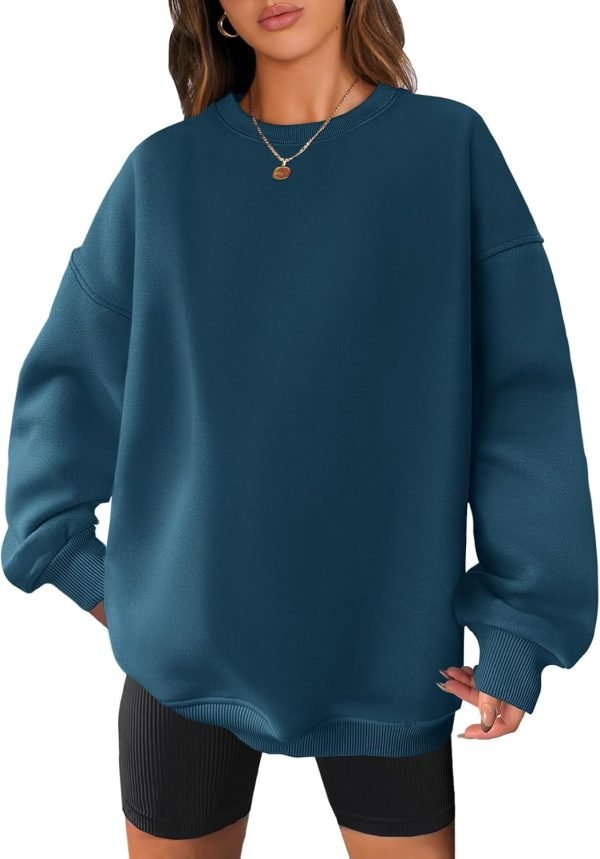 6121yadmLgL._AC_SL1500 Women Oversized Sweatshirts Hoodies Fleece Crewneck Pullover Top Casual Fall Outfits Preppy Clothes Teen Girls 2024