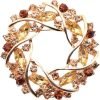 Colorful Rhinestone Crystal Sunflower Brooch Pin for Women Dress Hat Decoration