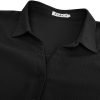 Women's V Neck Short Sleeve Button Down Shirts Casual Chiffon Blouses Tops