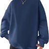 Women Oversized Sweatshirts Hoodies Fleece Crewneck Pullover Top Casual Fall Outfits Preppy Clothes Teen Girls 2024