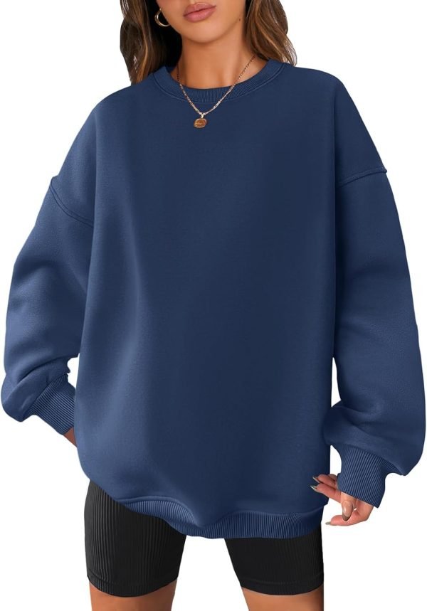 615IJm9ZZdL._AC_SL1500 Women Oversized Sweatshirts Hoodies Fleece Crewneck Pullover Top Casual Fall Outfits Preppy Clothes Teen Girls 2024
