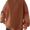 Women Oversized Sweatshirts Hoodies Fleece Crewneck Pullover Top Casual Fall Outfits Preppy Clothes Teen Girls 2024