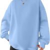 Women Oversized Sweatshirts Hoodies Fleece Crewneck Pullover Top Casual Fall Outfits Preppy Clothes Teen Girls 2024