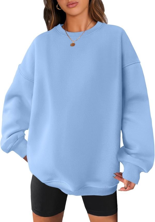 617QvKNft5L._AC_SL1500 Women Oversized Sweatshirts Hoodies Fleece Crewneck Pullover Top Casual Fall Outfits Preppy Clothes Teen Girls 2024