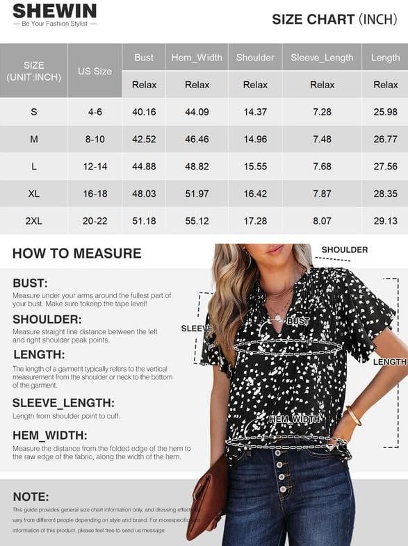 617emJ9u3GL._AC Women's Casual V Neck Floral Print Smocked Short Sleeve Chiffon Blouses Bohemian Top Shirts