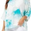 Women Chiffon Blouse Floral Batwing Sleeve Beach Cover Loose Tunic Shirt Tops