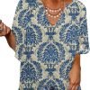 Womens Casual V Neck Loose 3/4 Bell Sleeve Chiffon Blouse Shirt Pleated Flowy Tunic Tops