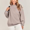 Women Oversized Sweatshirts Hoodies Fleece Crewneck Pullover Top Casual Fall Outfits Preppy Clothes Teen Girls 2024
