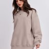 Women Oversized Sweatshirts Hoodies Fleece Crewneck Pullover Top Casual Fall Outfits Preppy Clothes Teen Girls 2024