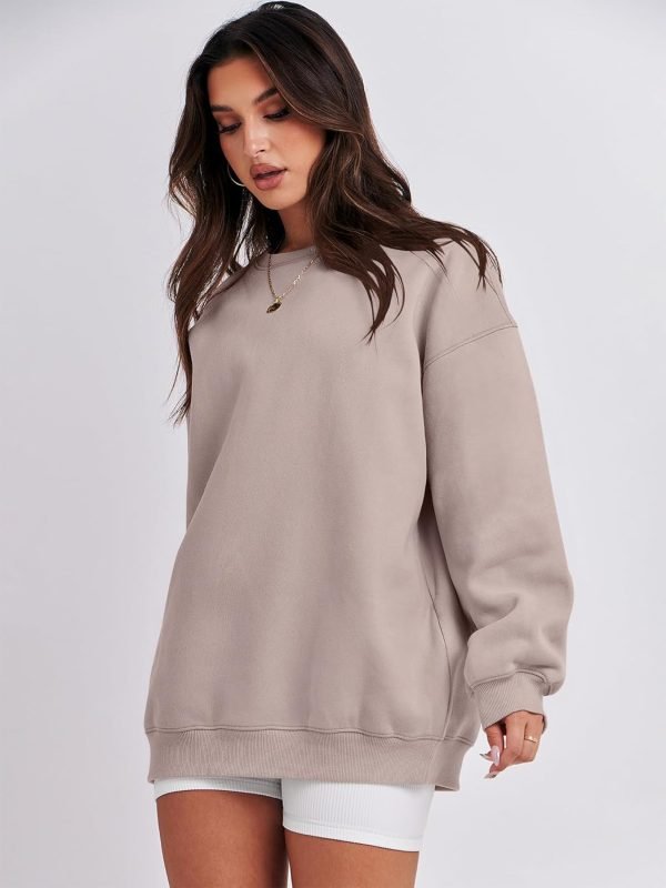 61Czz11IBOL._AC_SL1500 Women Oversized Sweatshirts Hoodies Fleece Crewneck Pullover Top Casual Fall Outfits Preppy Clothes Teen Girls 2024
