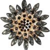 Colorful Rhinestone Crystal Sunflower Brooch Pin for Women Dress Hat Decoration