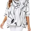 Women Chiffon Blouse Floral Batwing Sleeve Beach Cover Loose Tunic Shirt Tops
