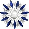 Colorful Rhinestone Crystal Sunflower Brooch Pin for Women Dress Hat Decoration