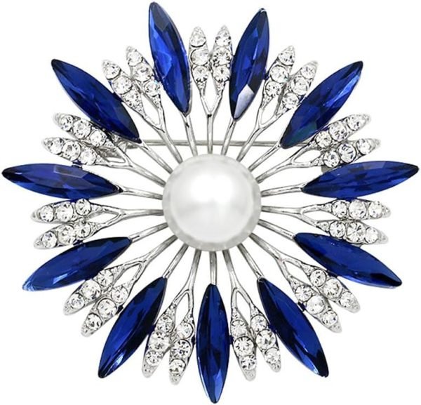 61Lq_aGhxGL._AC_SL1000 Colorful Rhinestone Crystal Sunflower Brooch Pin for Women Dress Hat Decoration