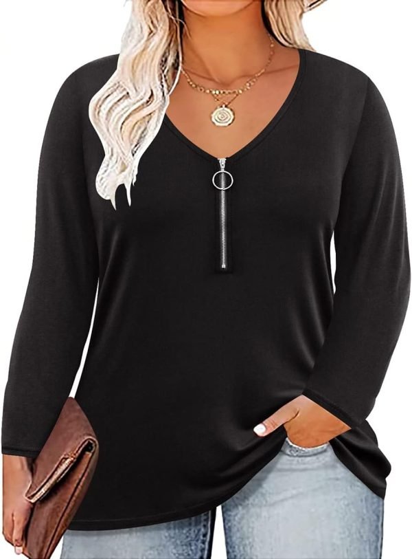 61Mj0M3N1hL._AC_SL1200 Plus Size T Shirt for Women Long Sleeve Raglan Tops Tee Shirts Color Block Top Leopard Plaid Print XL-5XL 14W-28W