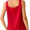 Blouse Tank Tops for Women Casual Summer Square Neck Chiffon Blouse Loose Flowy Sleeveless Tunic Shirts