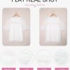 Womens Crewneck Lace Crochet Pom Pom Flowy Short Sleeve Casual Shirts Blouses Tops