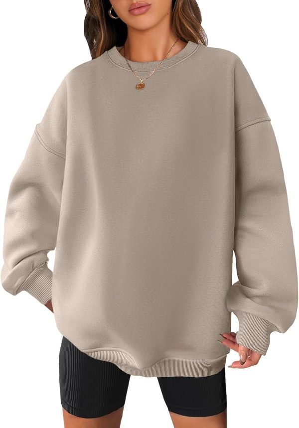 61SIMiNh87L._AC_SL1500 Women Oversized Sweatshirts Hoodies Fleece Crewneck Pullover Top Casual Fall Outfits Preppy Clothes Teen Girls 2024