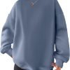 Women Oversized Sweatshirts Hoodies Fleece Crewneck Pullover Top Casual Fall Outfits Preppy Clothes Teen Girls 2024