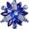 Colorful Rhinestone Crystal Sunflower Brooch Pin for Women Dress Hat Decoration
