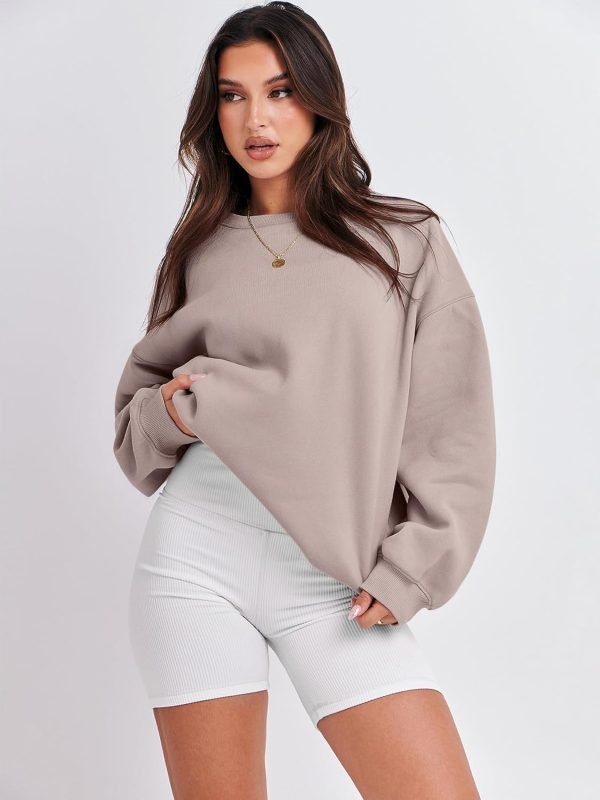 61W4g7MPNTL._AC_SL1500 Women Oversized Sweatshirts Hoodies Fleece Crewneck Pullover Top Casual Fall Outfits Preppy Clothes Teen Girls 2024