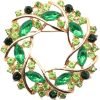 Colorful Rhinestone Crystal Sunflower Brooch Pin for Women Dress Hat Decoration