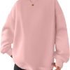 Women Oversized Sweatshirts Hoodies Fleece Crewneck Pullover Top Casual Fall Outfits Preppy Clothes Teen Girls 2024