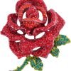 Lavender flower brooch crystal rhinestone tulip brooch elegant accessories jewelry women brooches and pins fashion jewelry wedding flowers lapel pin