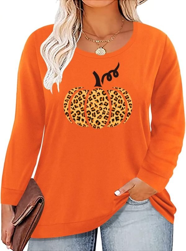61j7dxVrz-L._AC_SL1200 Plus Size T Shirt for Women Long Sleeve Raglan Tops Tee Shirts Color Block Top Leopard Plaid Print XL-5XL 14W-28W