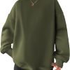 Women Oversized Sweatshirts Hoodies Fleece Crewneck Pullover Top Casual Fall Outfits Preppy Clothes Teen Girls 2024
