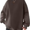 Women Oversized Sweatshirts Hoodies Fleece Crewneck Pullover Top Casual Fall Outfits Preppy Clothes Teen Girls 2024