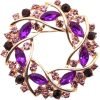 Colorful Rhinestone Crystal Sunflower Brooch Pin for Women Dress Hat Decoration