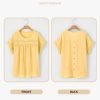 Women Plus Size Tops Crewneck Short Sleeve Lace Crochet Loose Casual Summer Blouses Shirts(1X-5X)