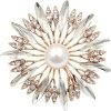 Colorful Rhinestone Crystal Sunflower Brooch Pin for Women Dress Hat Decoration