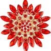 Colorful Rhinestone Crystal Sunflower Brooch Pin for Women Dress Hat Decoration