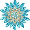 Colorful Rhinestone Crystal Sunflower Brooch Pin for Women Dress Hat Decoration