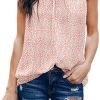 Womens Casual Sleeveless Shirts Halter Neck Leopard Print Tank Top and Blouses