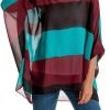 Women Chiffon Blouse Floral Batwing Sleeve Beach Cover Loose Tunic Shirt Tops