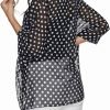 Women Chiffon Blouse Floral Batwing Sleeve Beach Cover Loose Tunic Shirt Tops